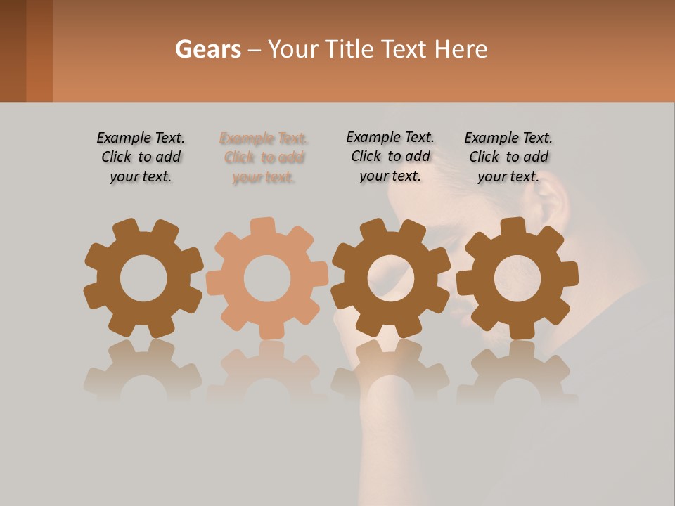 A Man Holding His Hand To His Face PowerPoint Template