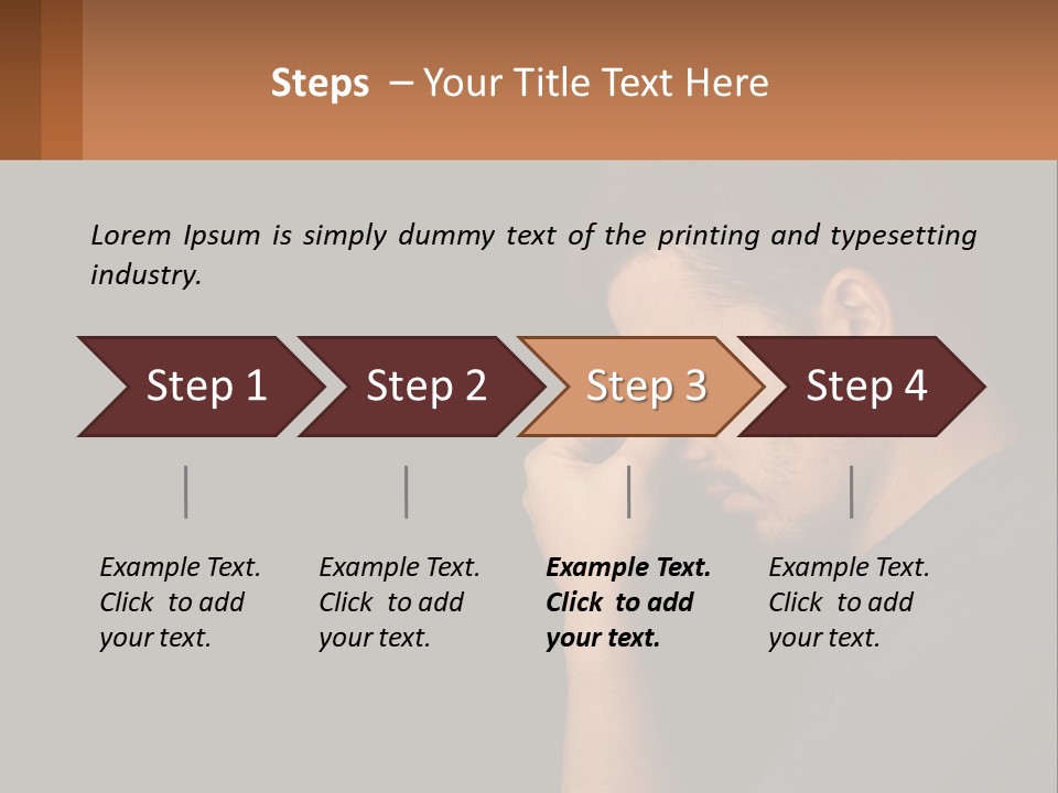 A Man Holding His Hand To His Face PowerPoint Template