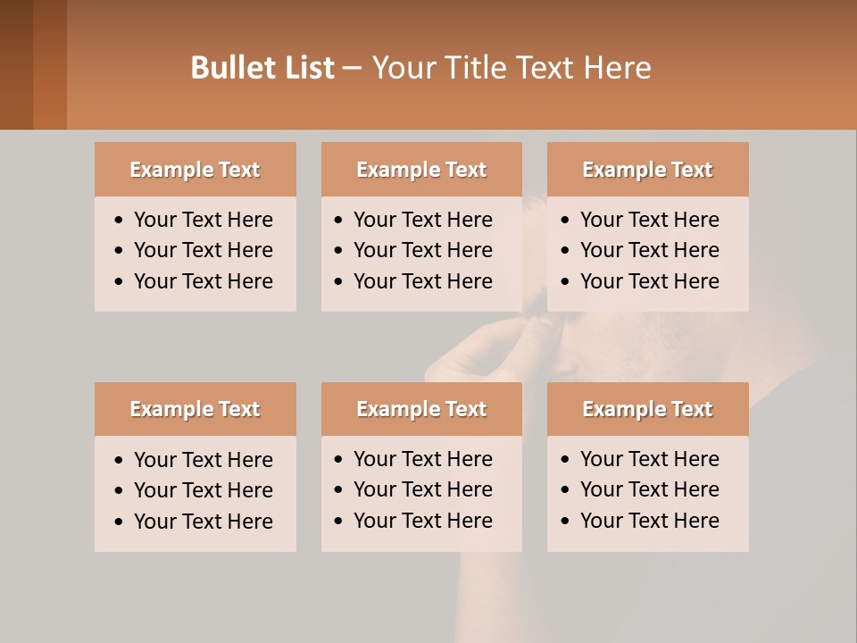 A Man Holding His Hand To His Face PowerPoint Template