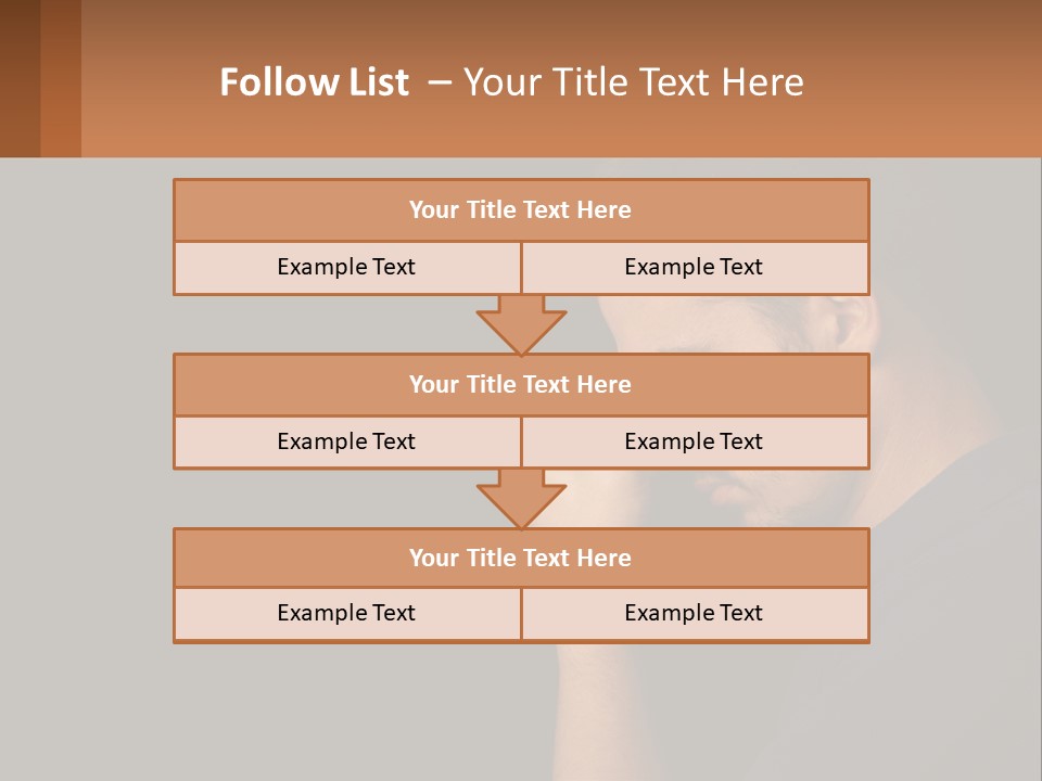 A Man Holding His Hand To His Face PowerPoint Template