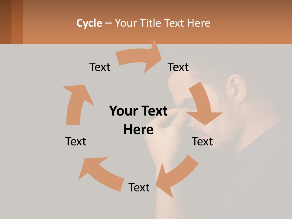 A Man Holding His Hand To His Face PowerPoint Template