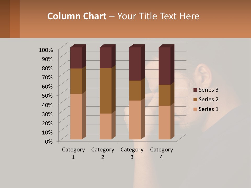A Man Holding His Hand To His Face PowerPoint Template
