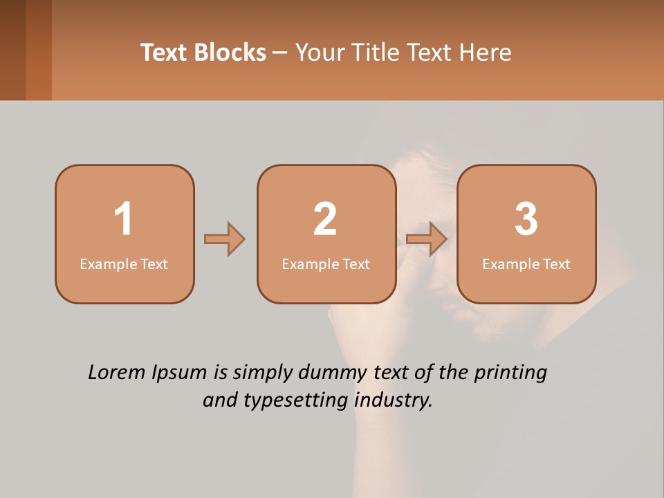 A Man Holding His Hand To His Face PowerPoint Template