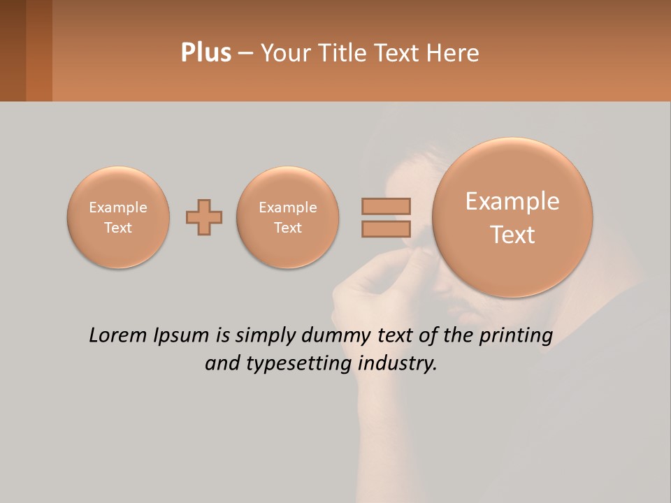 A Man Holding His Hand To His Face PowerPoint Template