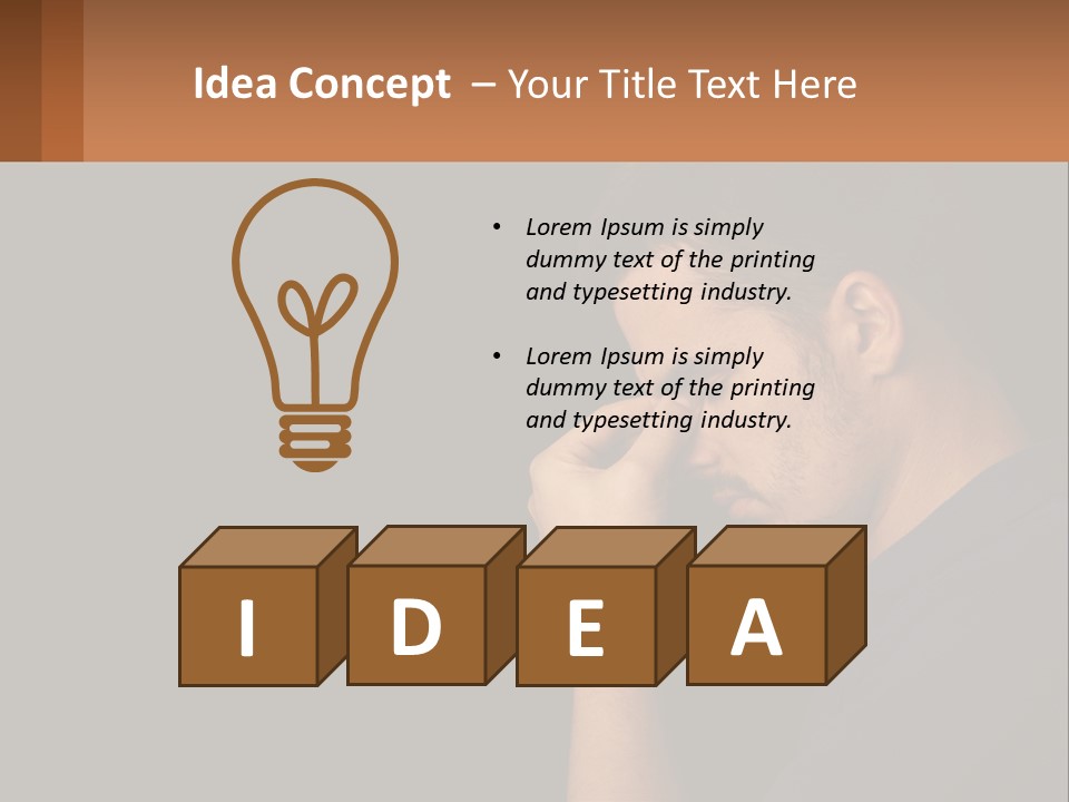 A Man Holding His Hand To His Face PowerPoint Template