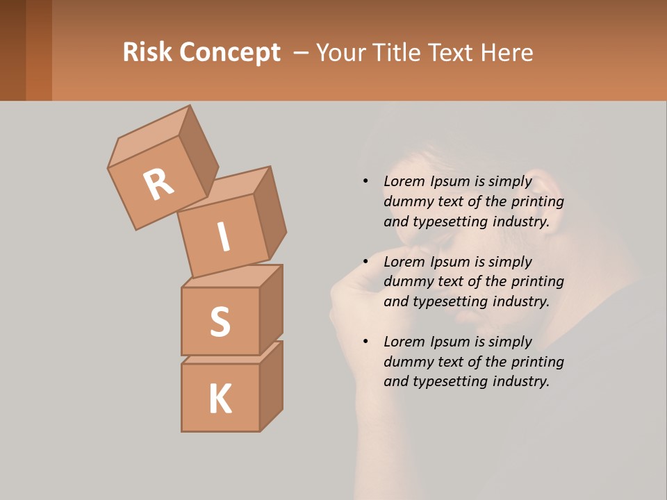 A Man Holding His Hand To His Face PowerPoint Template