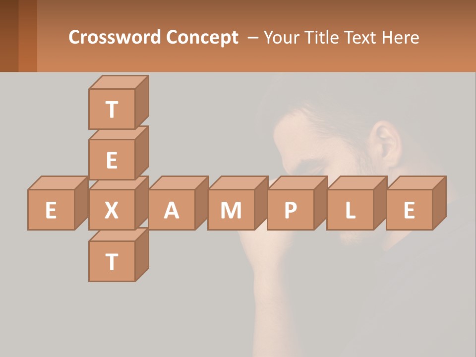 A Man Holding His Hand To His Face PowerPoint Template