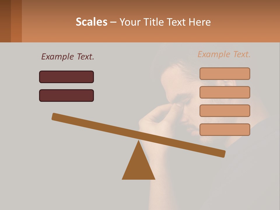 A Man Holding His Hand To His Face PowerPoint Template