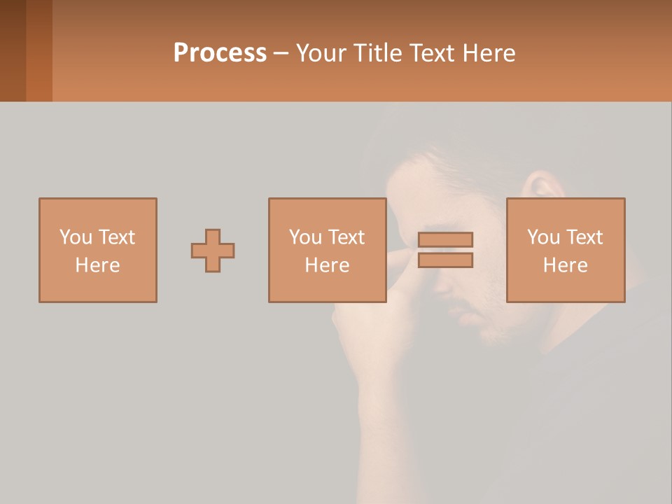 A Man Holding His Hand To His Face PowerPoint Template