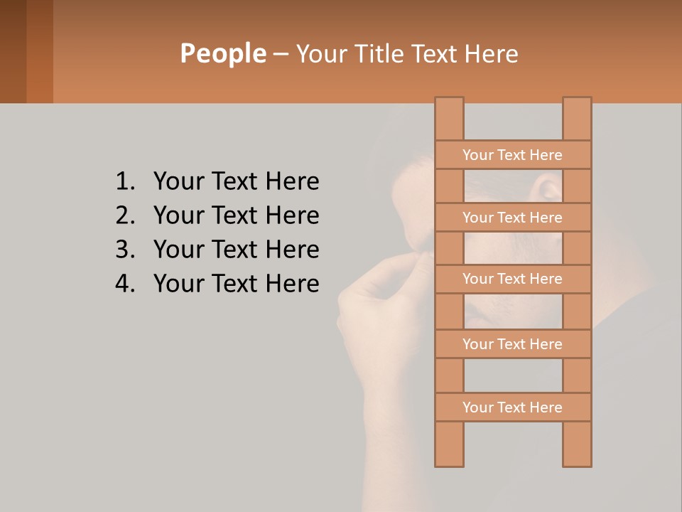 A Man Holding His Hand To His Face PowerPoint Template