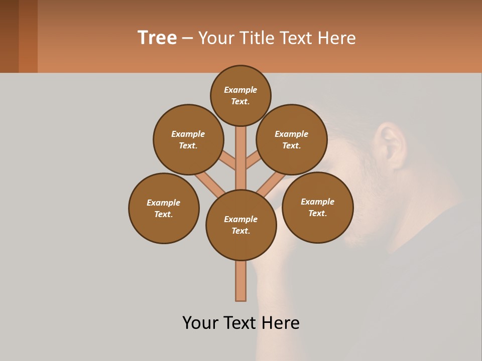 A Man Holding His Hand To His Face PowerPoint Template