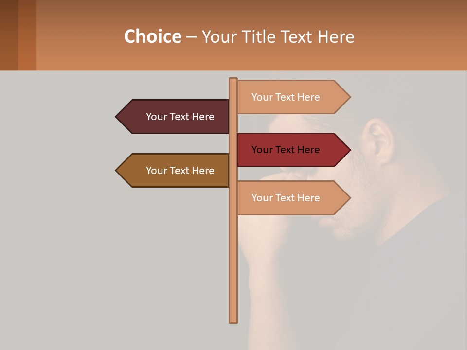 A Man Holding His Hand To His Face PowerPoint Template