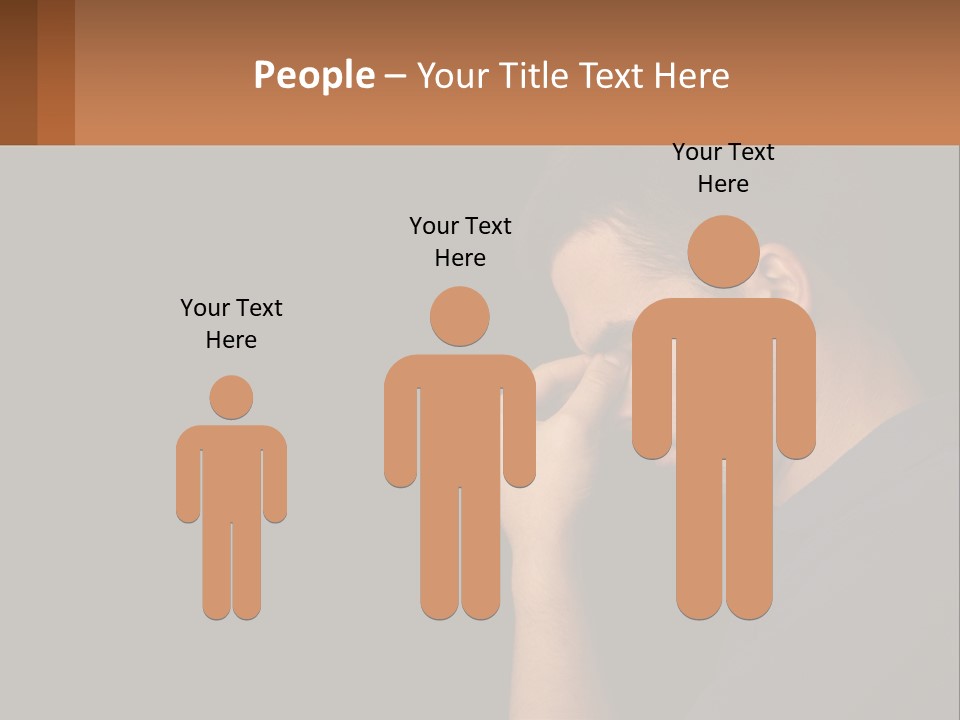 A Man Holding His Hand To His Face PowerPoint Template