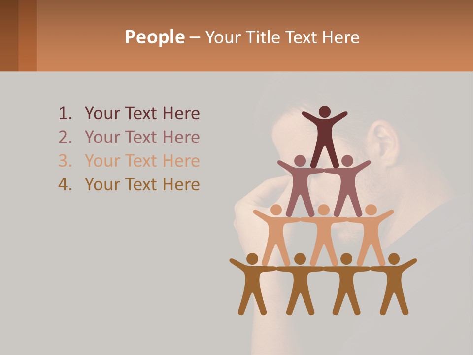 A Man Holding His Hand To His Face PowerPoint Template