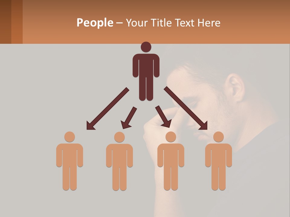 A Man Holding His Hand To His Face PowerPoint Template