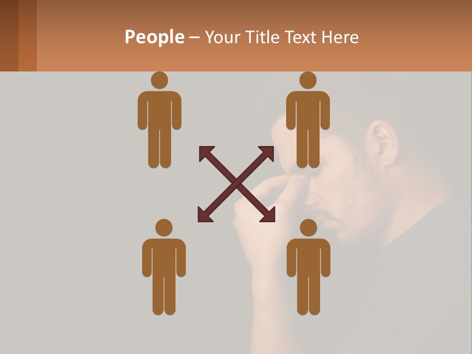 A Man Holding His Hand To His Face PowerPoint Template