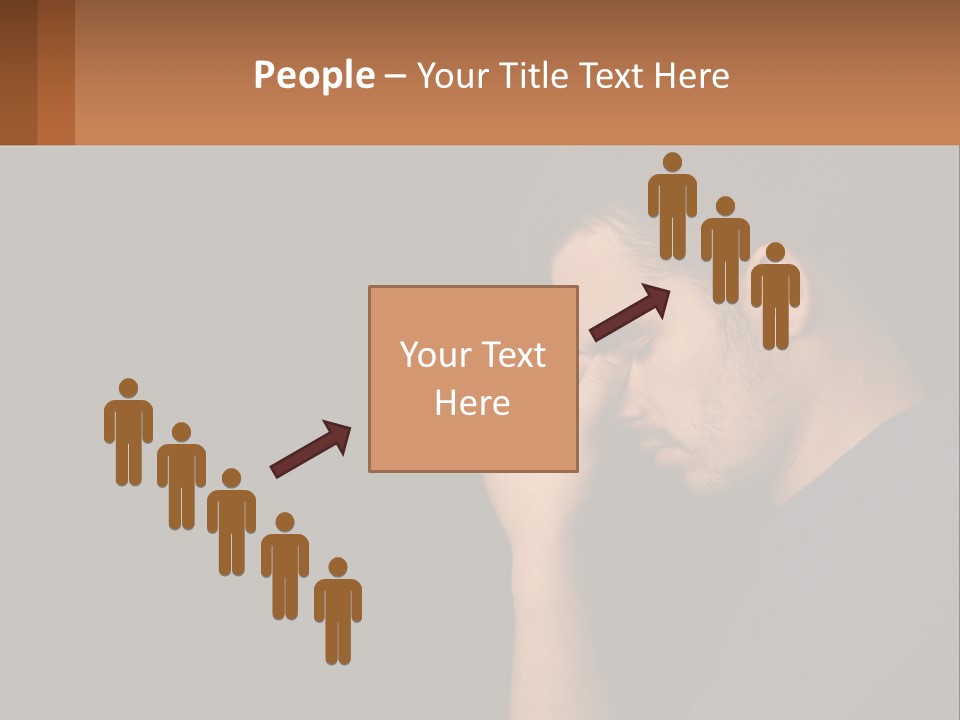 A Man Holding His Hand To His Face PowerPoint Template