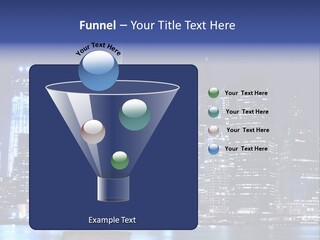 The Statue Of Liberty In New York City At Night PowerPoint Template