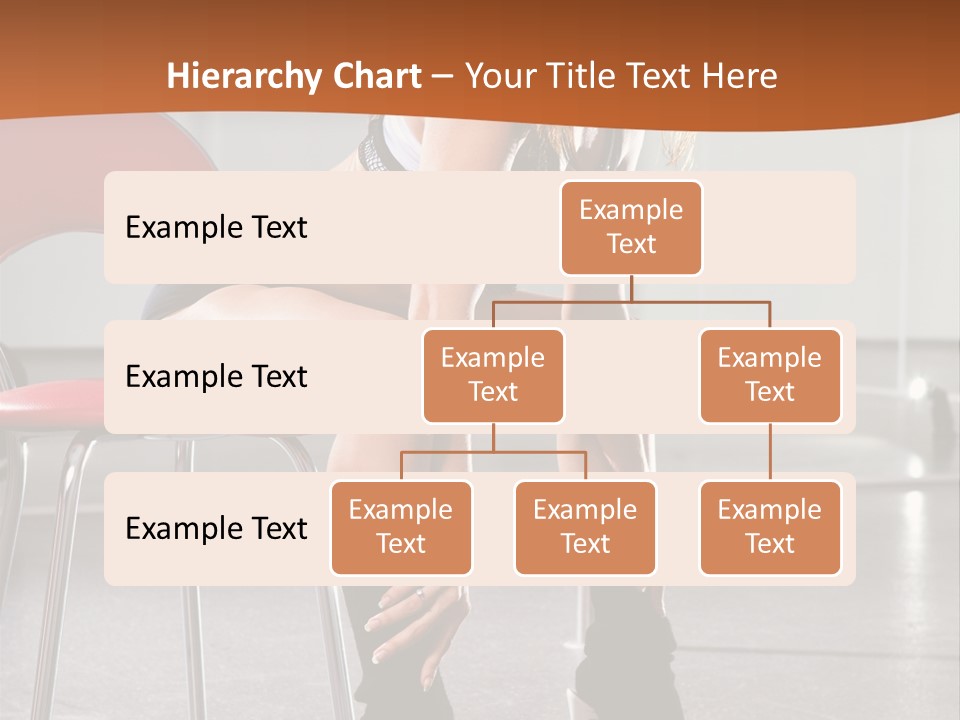 A Beautiful Woman In A Short Skirt Sitting On A Chair PowerPoint Template