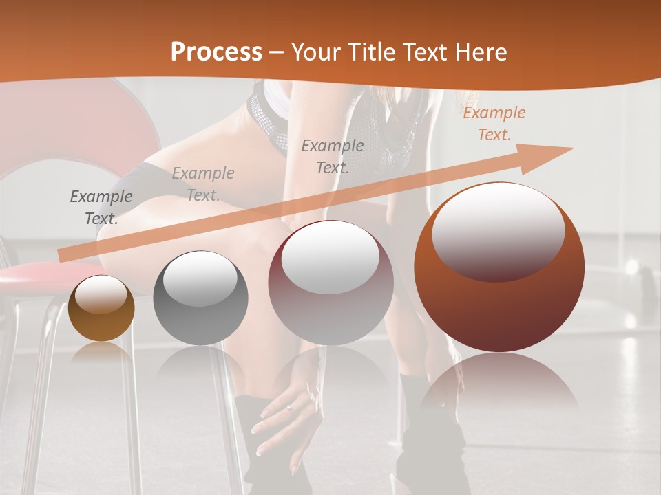 A Beautiful Woman In A Short Skirt Sitting On A Chair PowerPoint Template