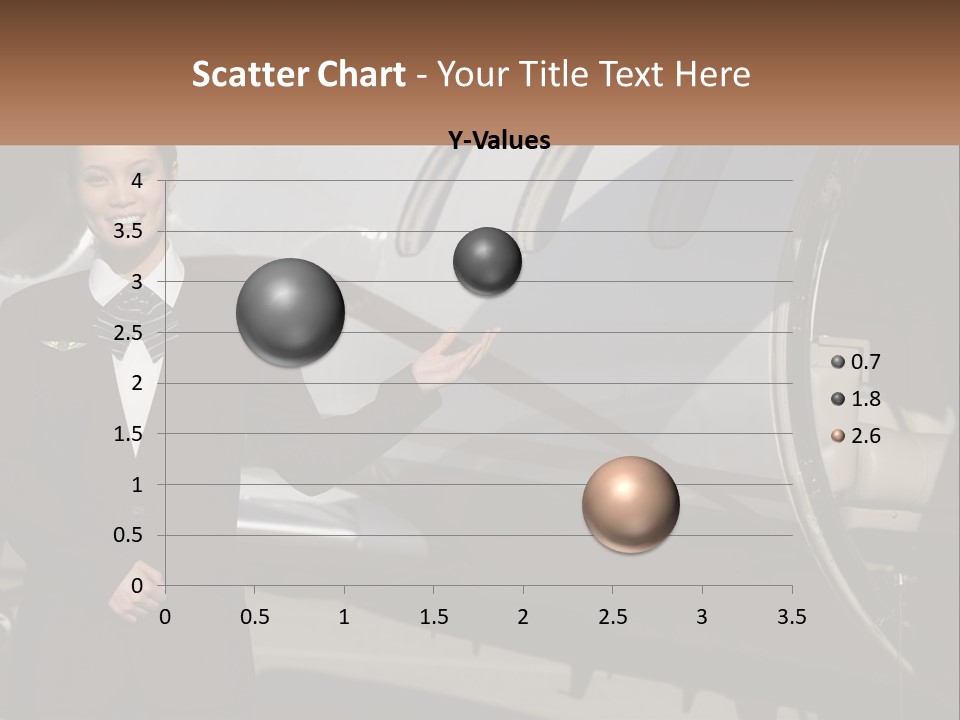 A Woman Standing In Front Of An Airplane PowerPoint Template