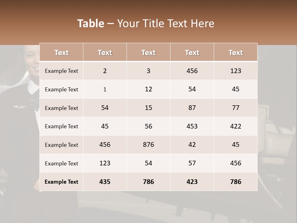A Woman Standing In Front Of An Airplane PowerPoint Template