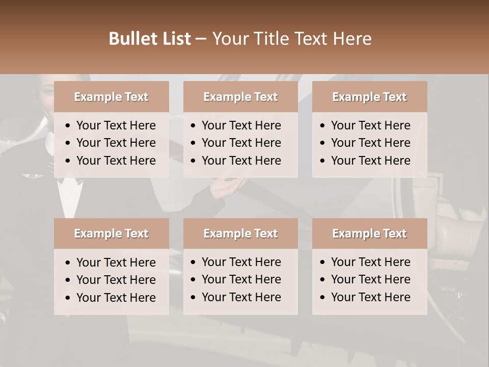 A Woman Standing In Front Of An Airplane PowerPoint Template