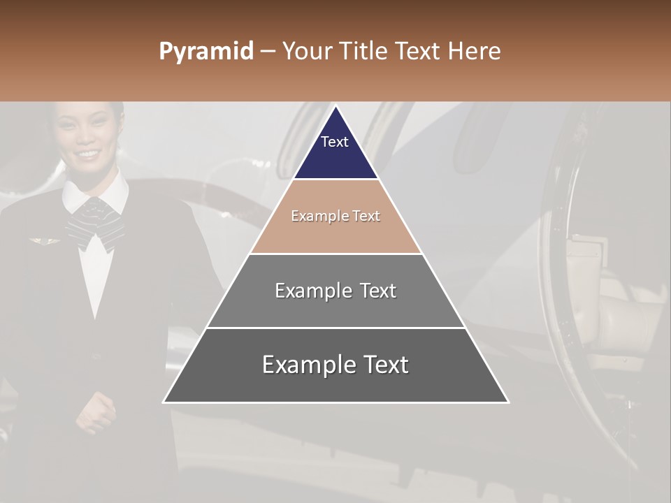 A Woman Standing In Front Of An Airplane PowerPoint Template