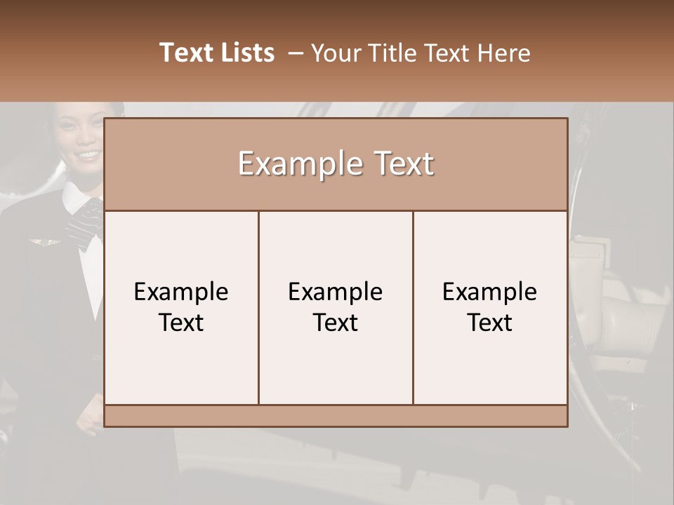 A Woman Standing In Front Of An Airplane PowerPoint Template