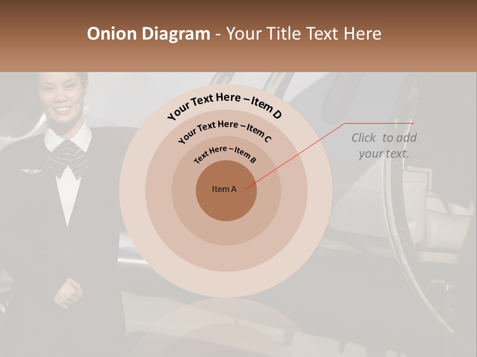 A Woman Standing In Front Of An Airplane PowerPoint Template