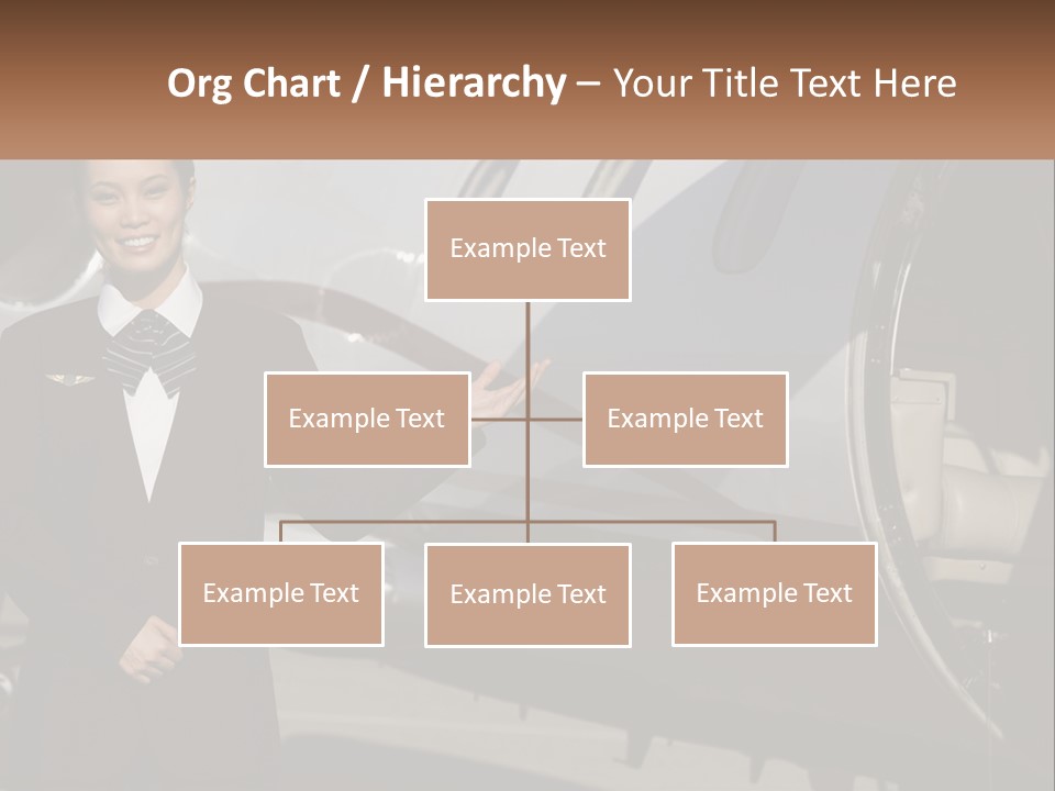 A Woman Standing In Front Of An Airplane PowerPoint Template
