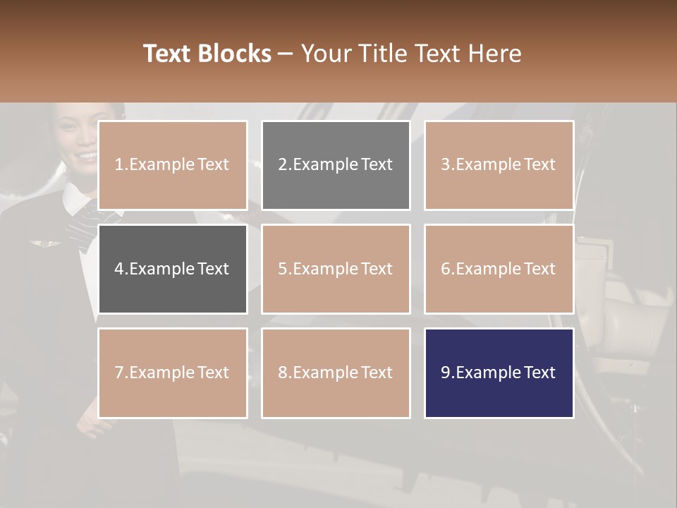 A Woman Standing In Front Of An Airplane PowerPoint Template
