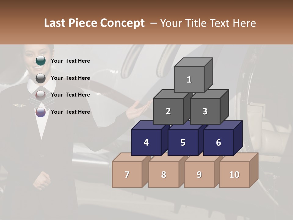A Woman Standing In Front Of An Airplane PowerPoint Template