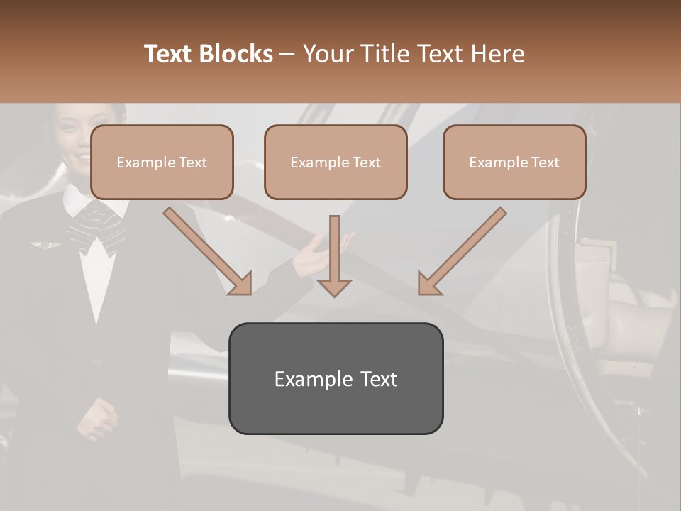 A Woman Standing In Front Of An Airplane PowerPoint Template