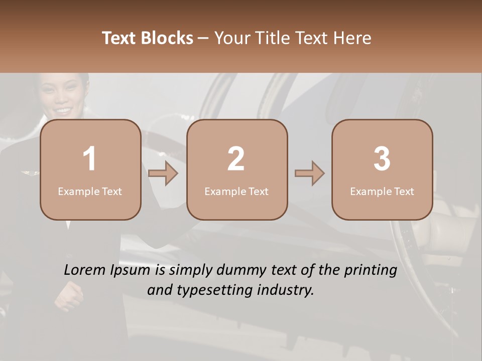 A Woman Standing In Front Of An Airplane PowerPoint Template