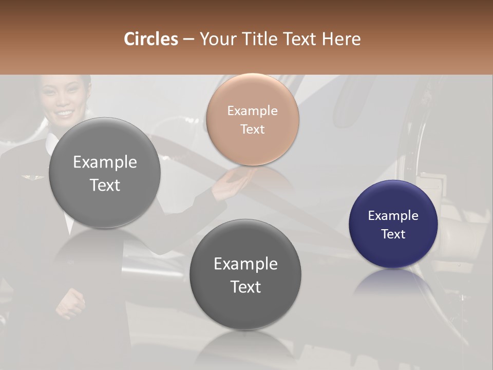 A Woman Standing In Front Of An Airplane PowerPoint Template