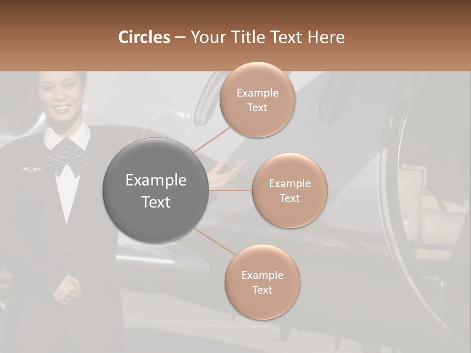 A Woman Standing In Front Of An Airplane PowerPoint Template