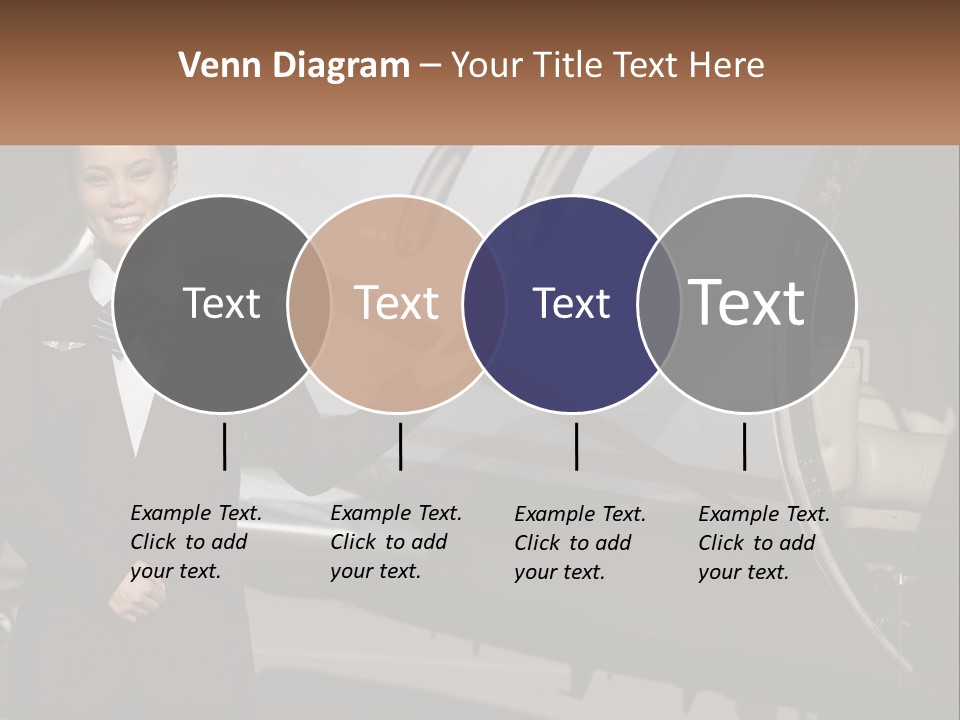 A Woman Standing In Front Of An Airplane PowerPoint Template