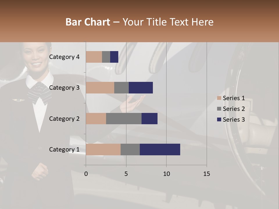 A Woman Standing In Front Of An Airplane PowerPoint Template