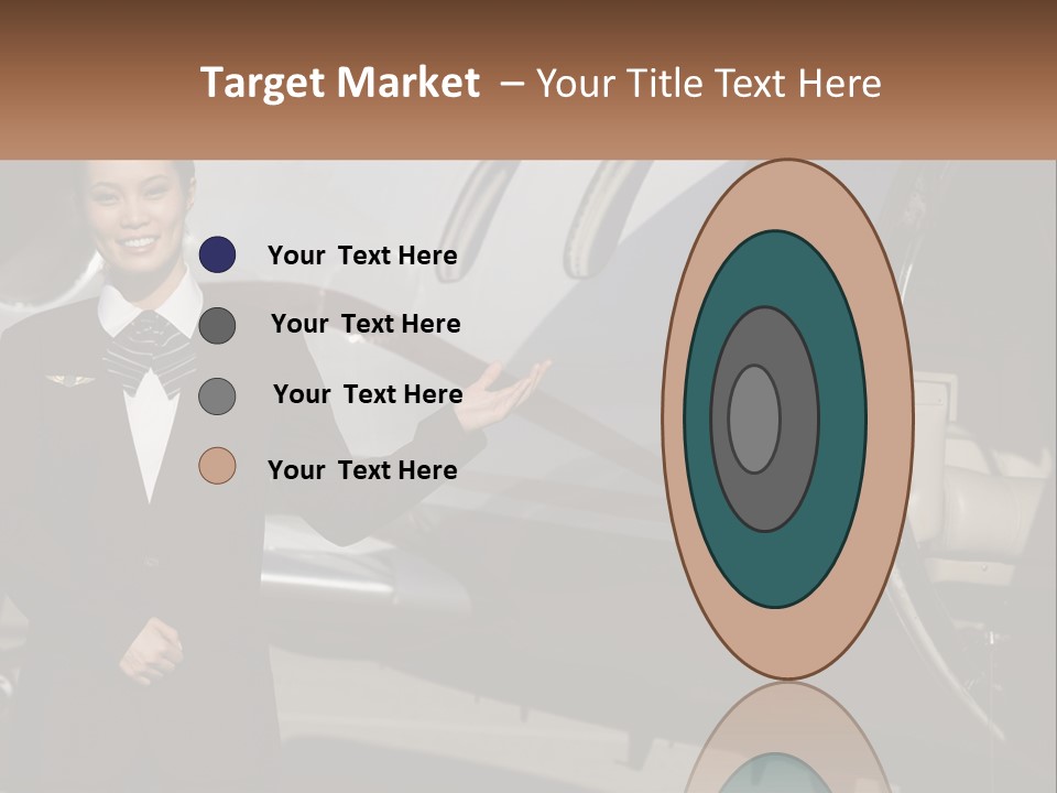 A Woman Standing In Front Of An Airplane PowerPoint Template