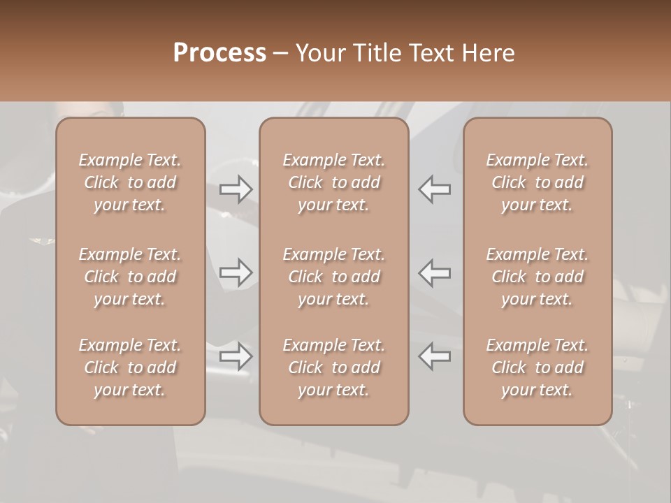 A Woman Standing In Front Of An Airplane PowerPoint Template