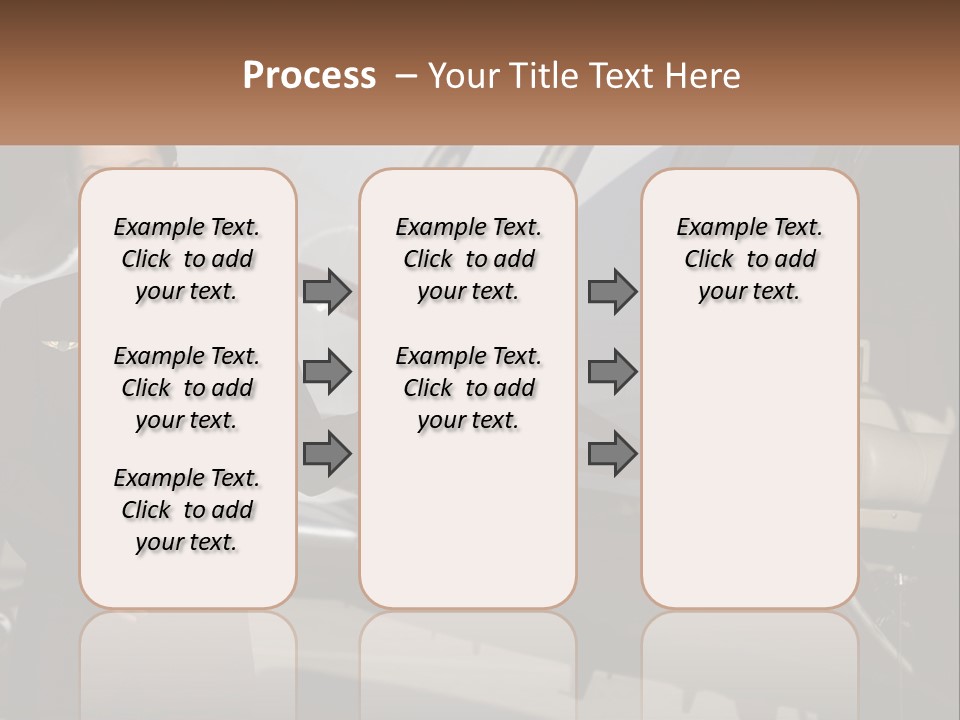 A Woman Standing In Front Of An Airplane PowerPoint Template