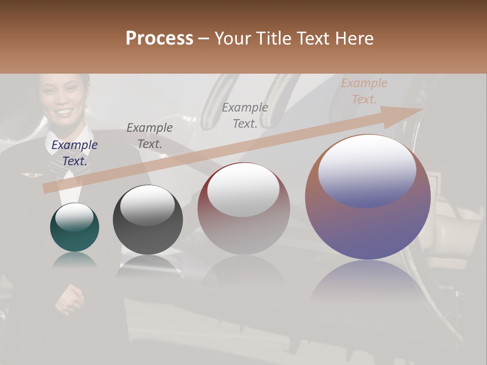 A Woman Standing In Front Of An Airplane PowerPoint Template