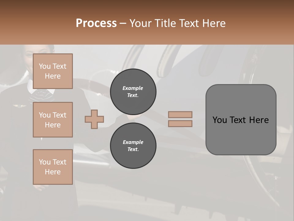 A Woman Standing In Front Of An Airplane PowerPoint Template