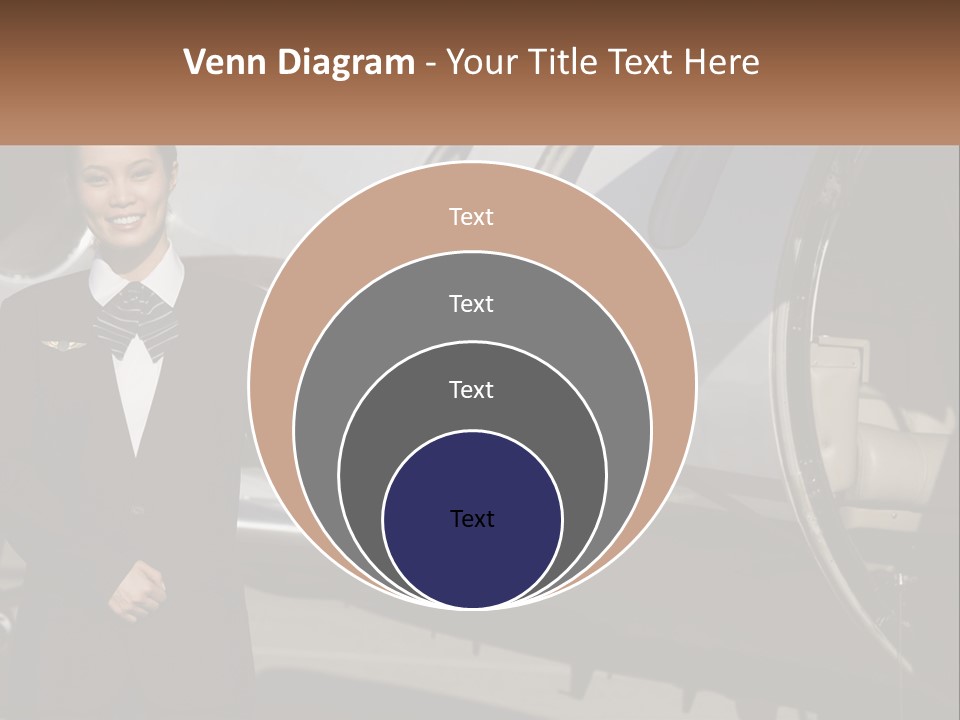 A Woman Standing In Front Of An Airplane PowerPoint Template
