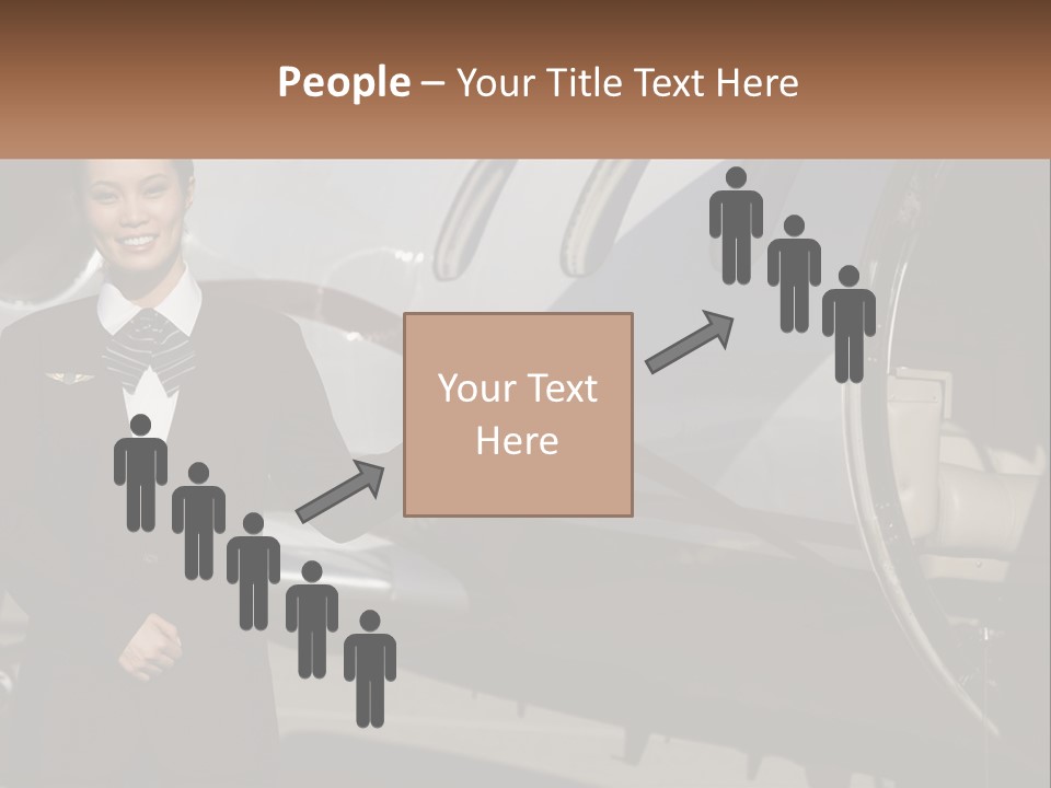 A Woman Standing In Front Of An Airplane PowerPoint Template