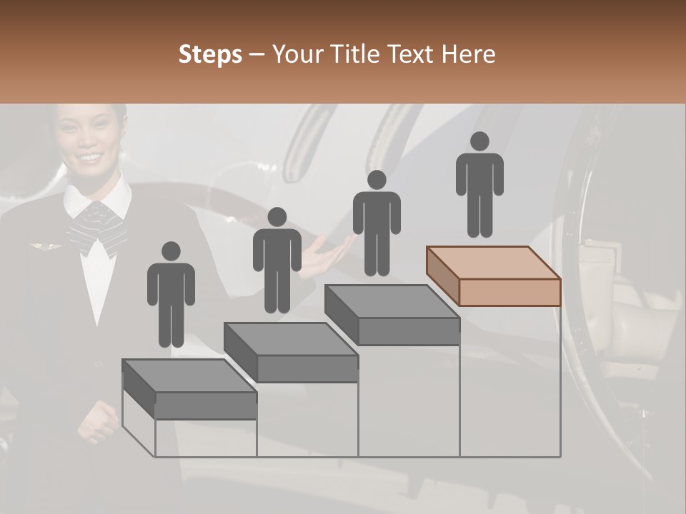 A Woman Standing In Front Of An Airplane PowerPoint Template