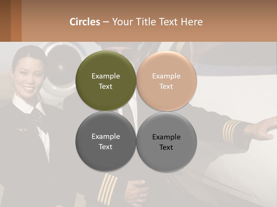 A Man And A Woman Standing In Front Of A Plane PowerPoint Template