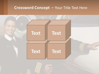 A Man And A Woman Standing In Front Of A Plane PowerPoint Template