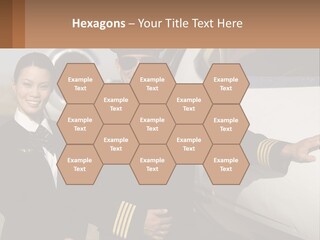 A Man And A Woman Standing In Front Of A Plane PowerPoint Template